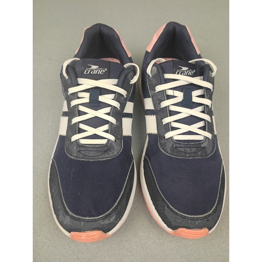 Crane Navy Blue Pink Memory Foam Athletic Sneakers Womens Size 8.5 52269